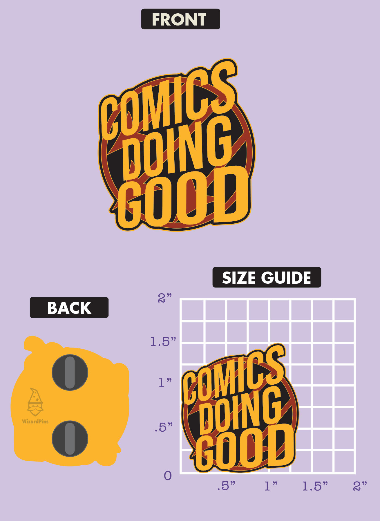 Comics Doing Good 1.5" Pin - 2025 Version